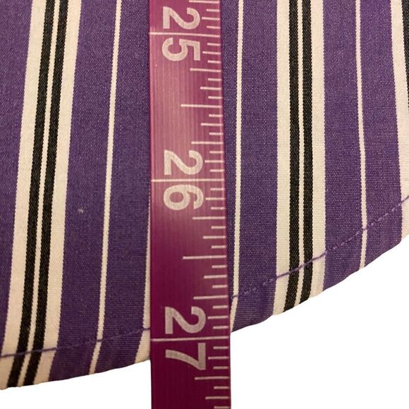 Lauren Ralph Lauren Purple and White Button Down Top Size XL - Picture 13 of 13